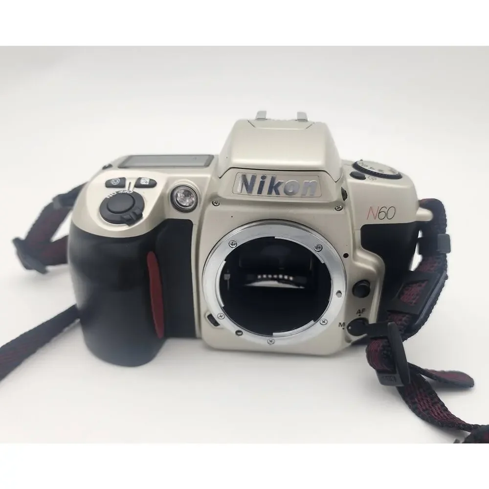Nikon N60 35mm SLR Film Camera Body Only, No Lens w/ Instructions Tested Working
